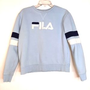 Fila baby blue sweat shirt Large used